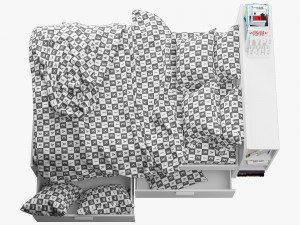 ikea brimnes bed 1 3D Model