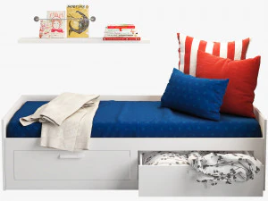 ikea brimnes bed 2 3D Model