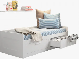 ikea brimnes bed 2 3D Model