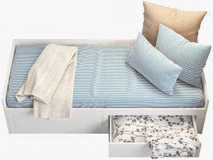 ikea brimnes bed 2 3D Model