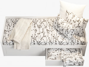 ikea brimnes bed 2 Model 3D