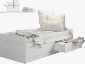 ikea brimnes bed 2 3D Model