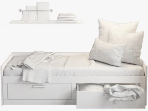 ikea brimnes bed 2 3D Model