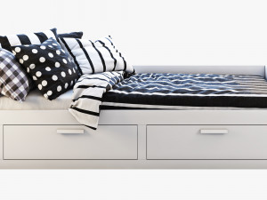 ikea brimnes bed 3 3D Model