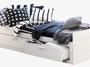 ikea brimnes bed 3 3D Model