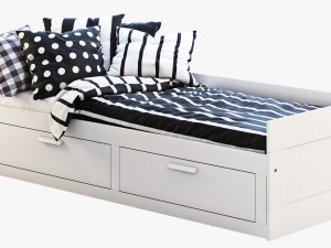 ikea brimnes bed 3 3D Model
