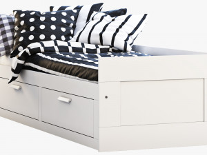 ikea brimnes bed 3 3D Model