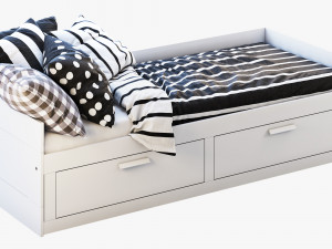 ikea brimnes bed 3 3D Model