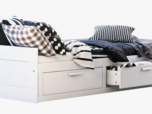 ikea brimnes bed 3 3D Model