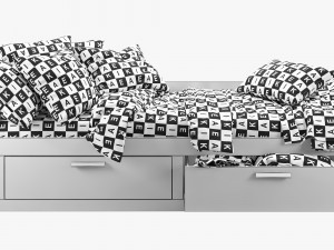 ikea brimnes bed 3 3D Model