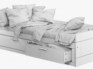 ikea brimnes bed 3 3D Model