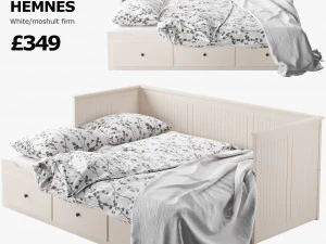 Ikea Hemnes Bett 2 3D Modell