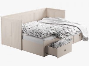 ikea hemnes bed 2 Modelo 3D