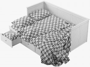 Letto Hemnes Ikea 2 Modello 3D