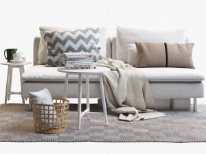 ikea soderhamn two-seat sofa Modelo 3D