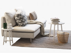 ikea soderhamn two-seat sofa Modelo 3D