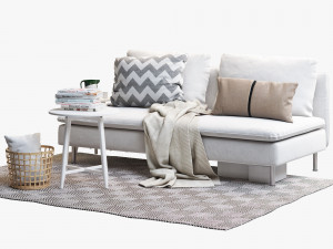 ikea soderhamn two-seat sofa Modelo 3D