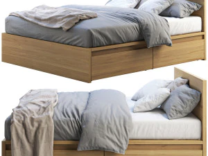 Ikea Malm Bett 2 3D Modell