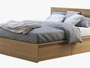 ikea malm bed 2 3D मॉडल
