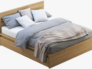 ikea malm yatağı 2 3D Model