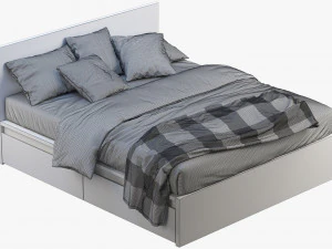 ikea malm yatağı 2 3D Model
