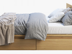 ikea malm bed 2 3D मॉडल