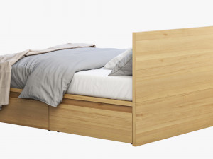 ikea malm bed 2 3D मॉडल