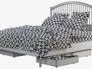 ikea tyssedal bed Modello 3D