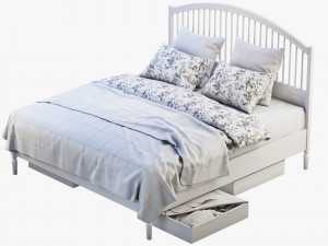 ikea tyssedal bed Modello 3D