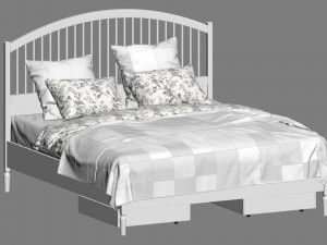 ikea tyssedal bed Modello 3D