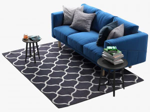 ikea norsborg three-seat sofa 3D Model