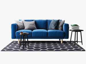 ikea norsborg three-seat sofa 3D Model