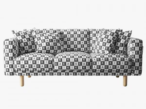 ikea norsborg three-seat sofa 3D Model