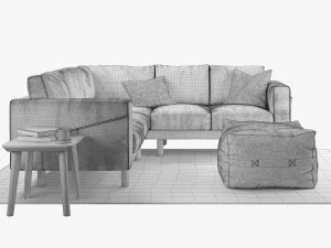 ikea norsborg corner sofa 3D Model