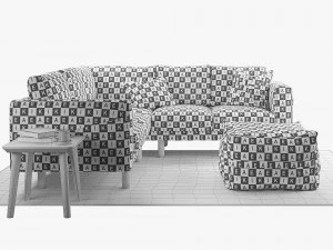 ikea norsborg corner sofa 3D Model