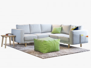 ikea norsborg corner sofa 3D मॉडल