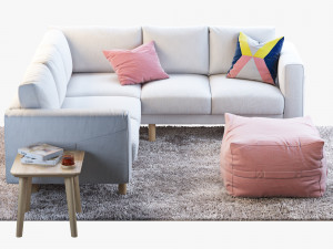 ikea norsborg corner sofa 3D मॉडल