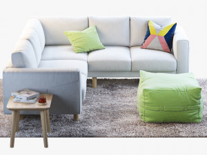 ikea norsborg corner sofa 3D मॉडल
