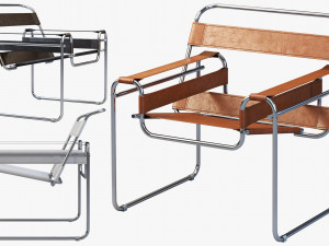 wassily chair by marcel breuer 4 options 3D मॉडल