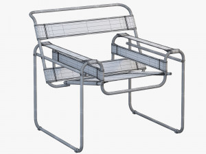 wassily chair by marcel breuer 4 options Modelo 3D