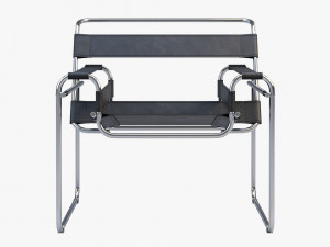 wassily chair by marcel breuer 4 options Modelo 3D