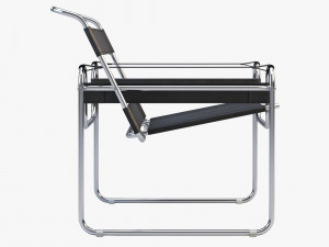 wassily chair by marcel breuer 4 options Modelo 3D