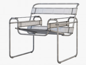 wassily chair by marcel breuer 4 options Modelo 3D