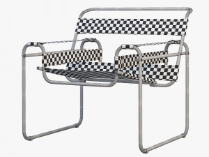 wassily chair by marcel breuer 4 options Modelo 3D