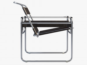 wassily chair by marcel breuer 4 options Modelo 3D