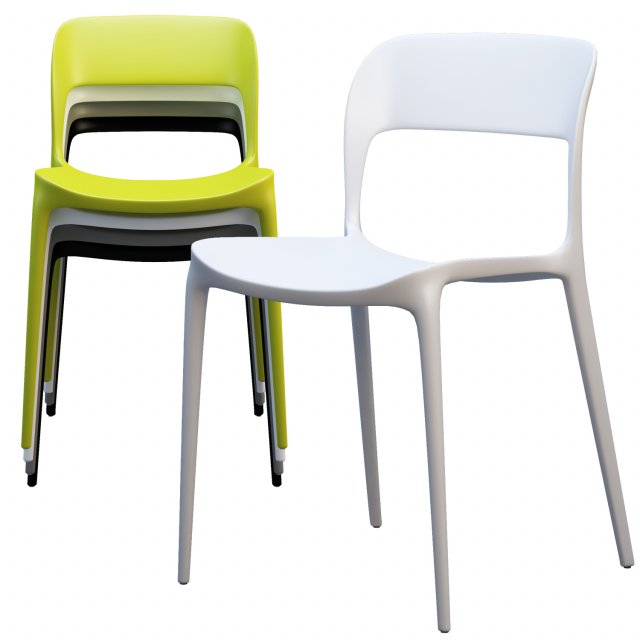 bontempi gipsy dining chair model Model 3D .c4d .max .obj .3ds .fbx .stl .blend 