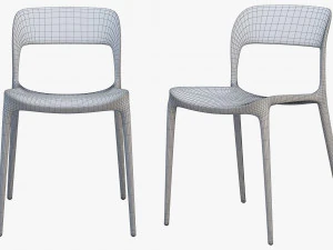 bontempi gipsy dining chair model 3D Model