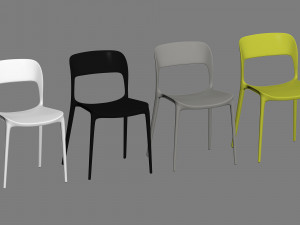 bontempi gipsy dining chair model Model 3D