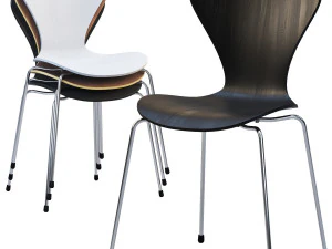Fritz Hansen Serie 7 Stuhl 3D Modell