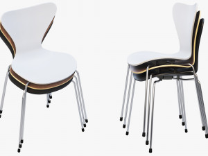 fritz hansen series 7 chair 3D Model